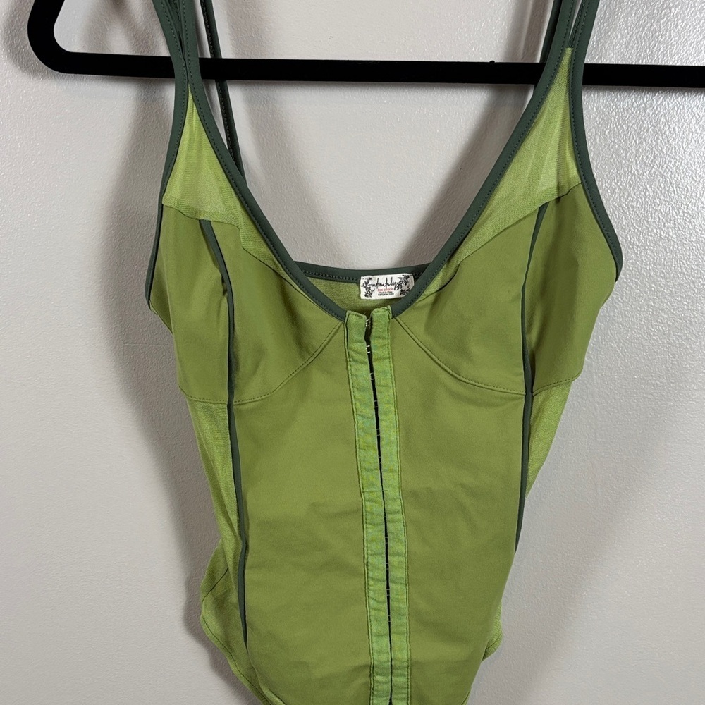 Free People Front Clasp Sleeveless Bodysuit